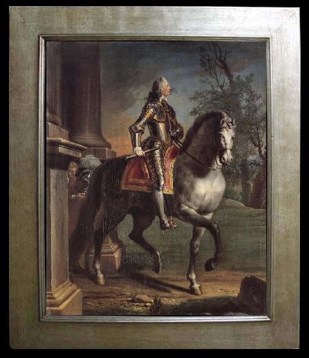 framed  Joseph Highmore Equestrian portrait of King George II, Ta109
